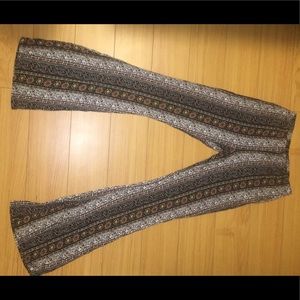 Flared boho leggings.